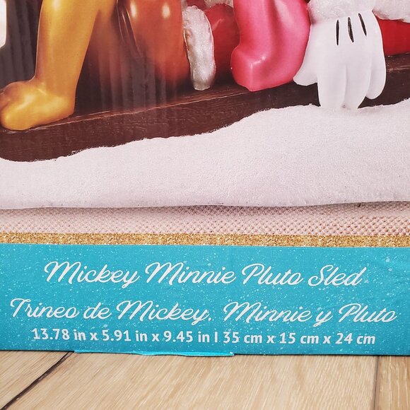NEW Disney Mickey Minnie Pluto Christmas Sled 13" Holiday Table Decor 5967792 - Picture 7 of 15